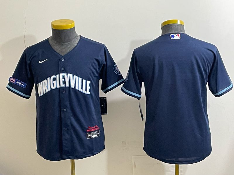 Youth 2026 Chicago Cubs Blank Drak Blue City Edition Nike MLB Jersey style 003->youth mlb jersey->Youth Jersey